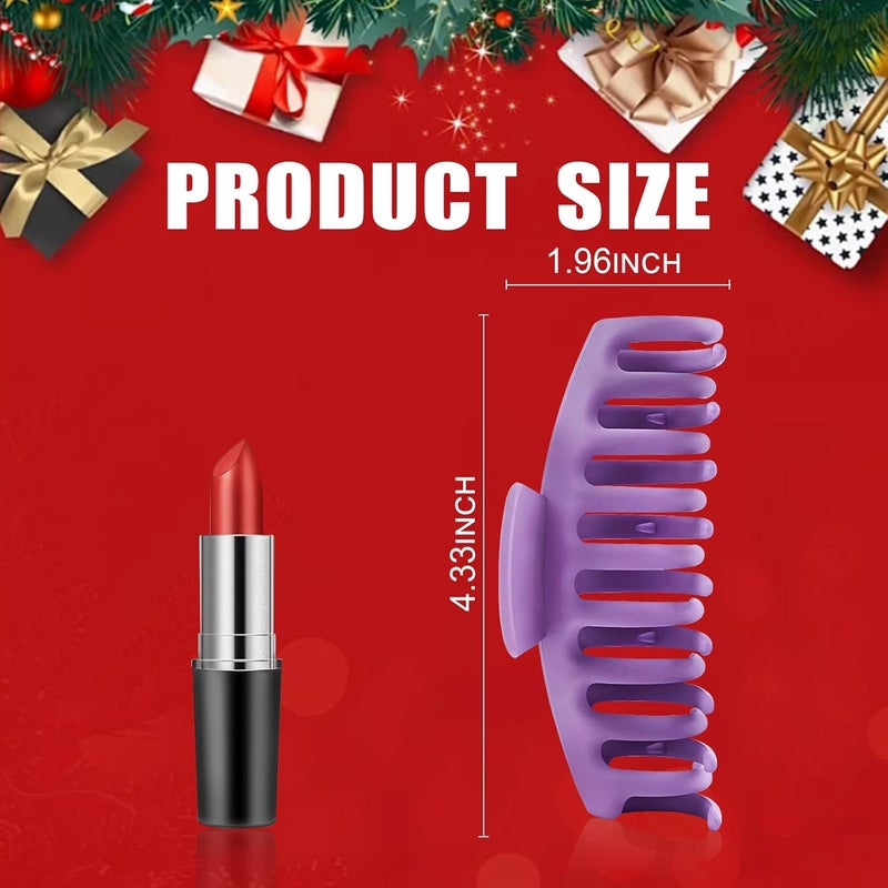 TOCESS Hair Claw Clips for Women - 8PK Large Neutral Matte Jumbo Hair Clips for Thick, Thin, Long, Short, Curly Hair Girls, Big Jaw Clip Set for Daily Use (Violet Purple) - Image 3
